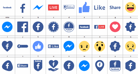 Font Facebook Color font素材之家精选英文字体