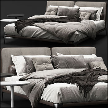 Poliform Park Uno欧式双人床素材之家精选3D模型