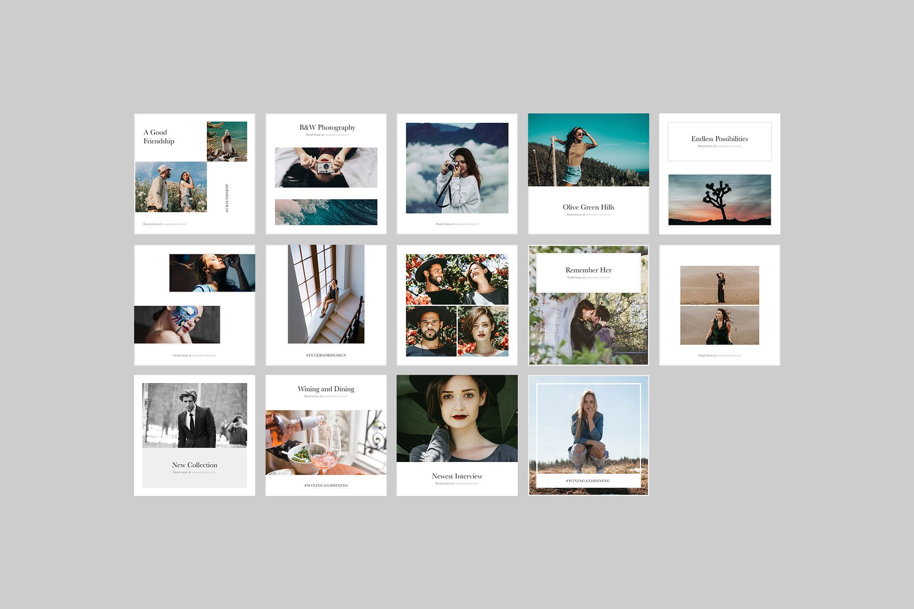 摄影家摄影爱好者社交媒体贴图模板素材库精选 Tuscany Social Media Templates插图(6)