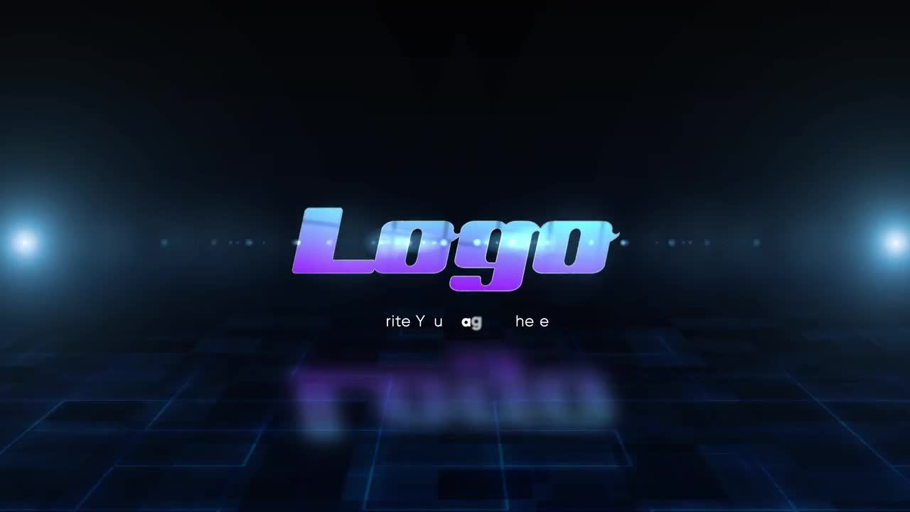 现代马赛克徽标显示素材库精选AE模板