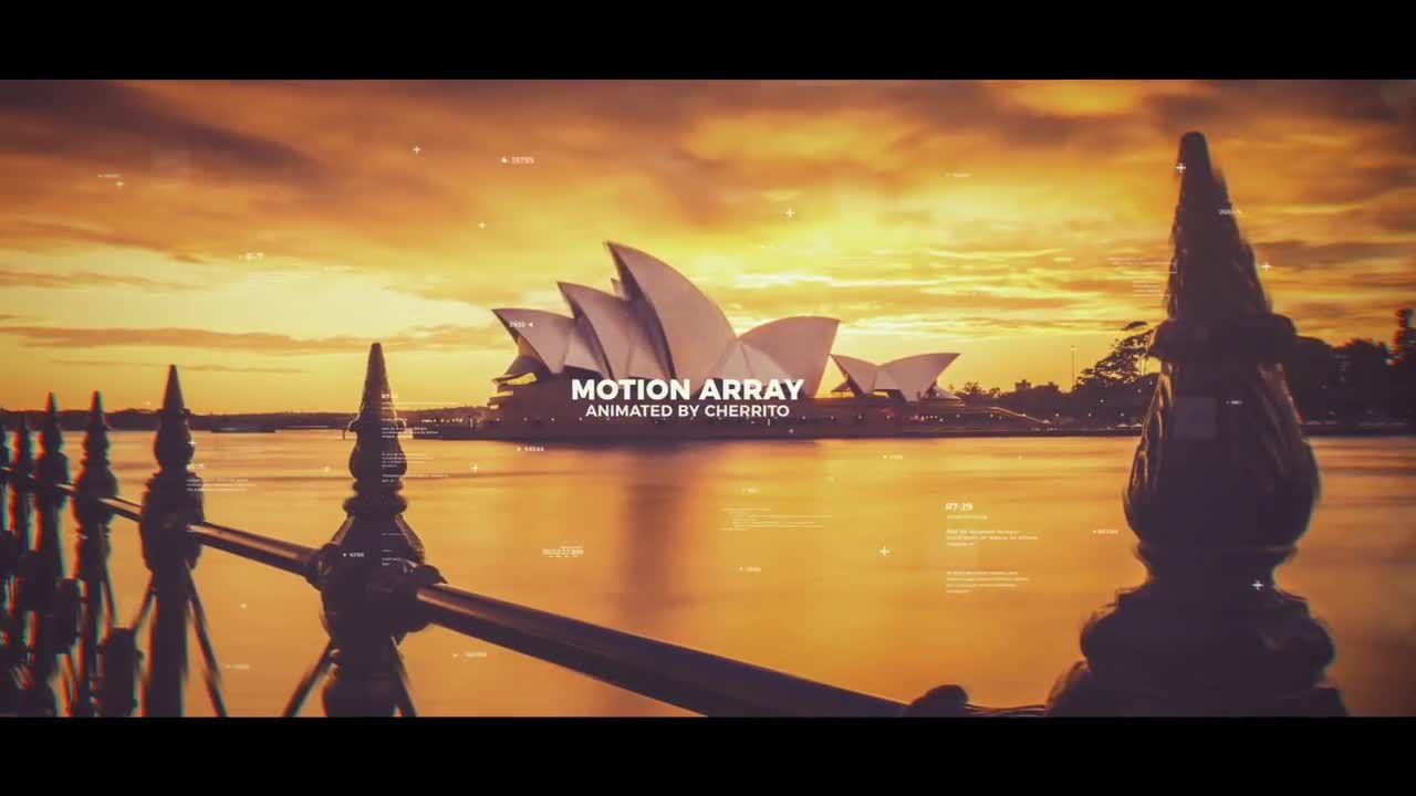 HUD视差幻灯片标题动画素材库精选AE模板