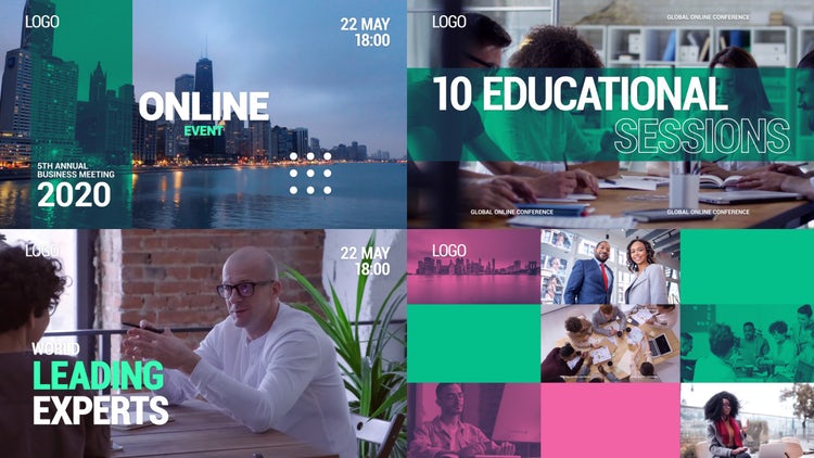 时尚多彩的在线活动推广促销素材库精选AE模板