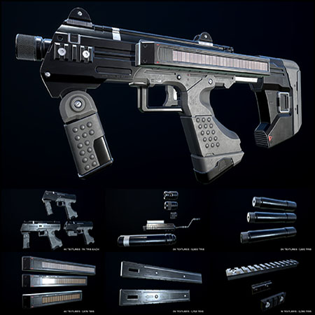 Halo M7 SMG微声冲锋枪素材之家精选3D模型