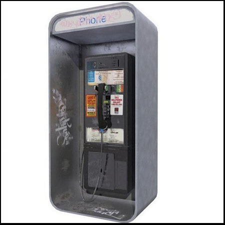 老式复古付费电话亭素材之家精选3D模型
