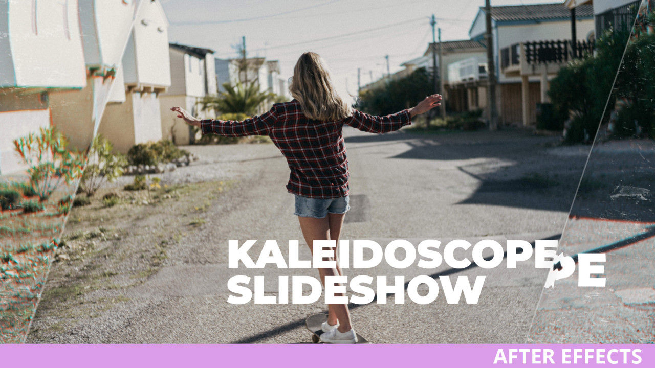 玻璃万花筒幻灯片素材库精选AE模板