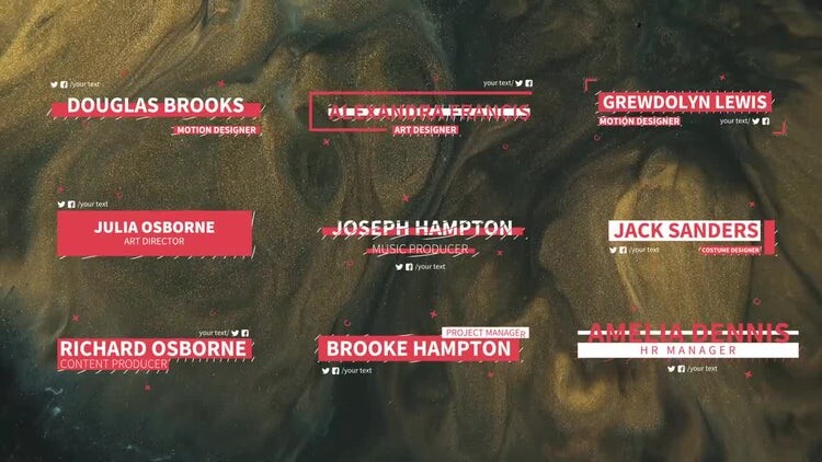 9个清新简单的低三分之二标题动画素材库精选AE模板