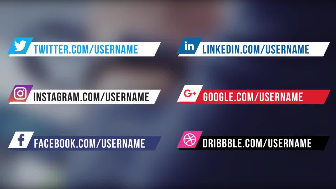 社交标题下三分之一动画素材库精选AE模板