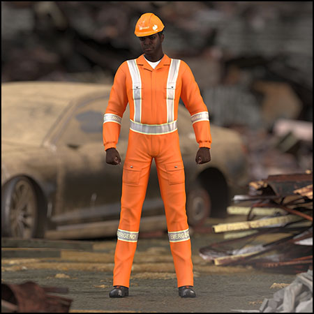 非裔美国消防救援人物素材之家精选3D模型