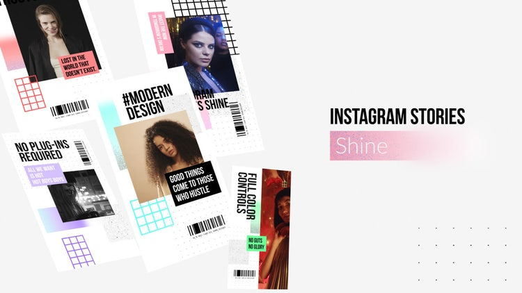 炫酷故事照片墙展示动画素材库精选AE模板