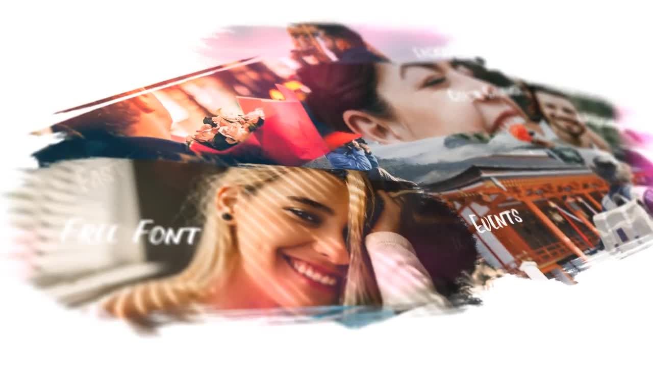 水彩笔刷转场素材库精选AE模板