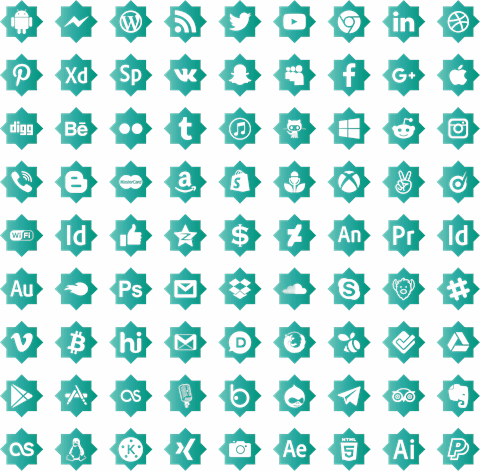 icons social media font素材之家精选英文字体