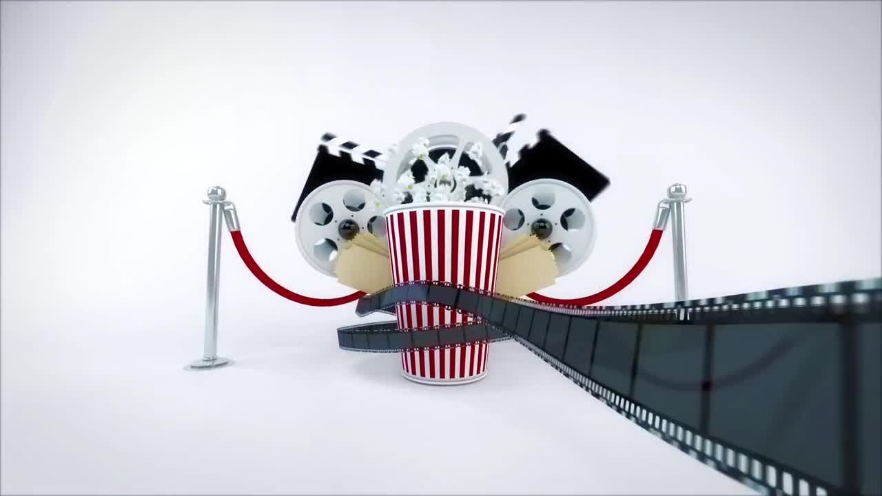 3个明亮时尚有趣的电影院电影标志素材库精选AE模板