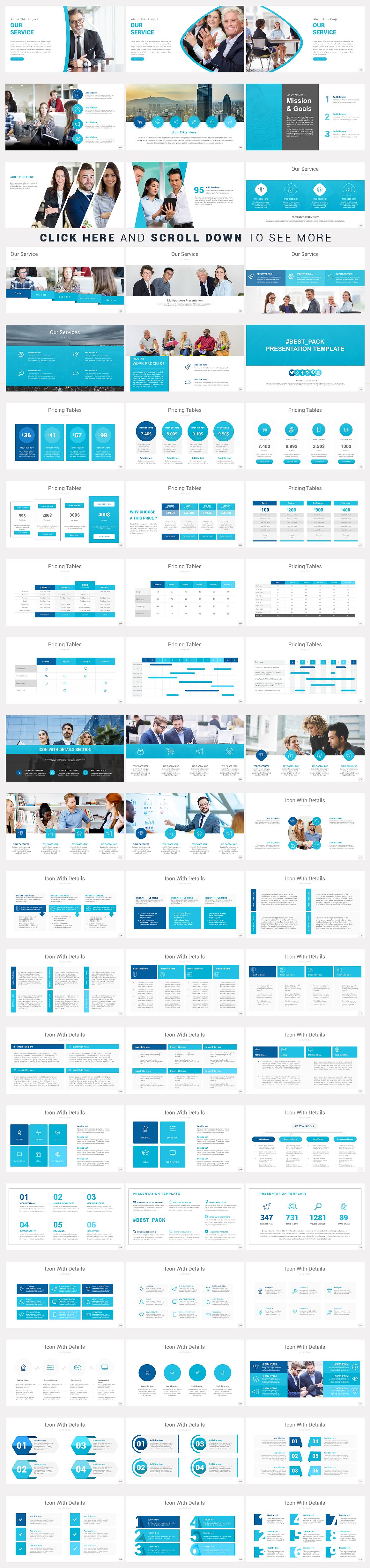 灵活，干净，简单，独特的PowerPoint模板。插图(9)