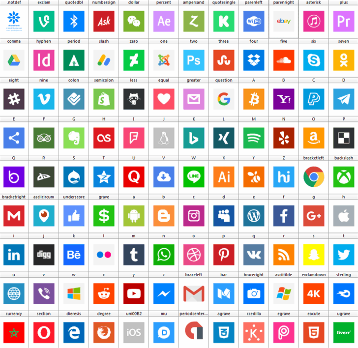 Font Social Colors font插图