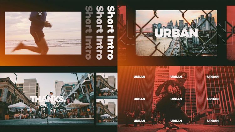 时尚快节奏的标题动画展示ae模板