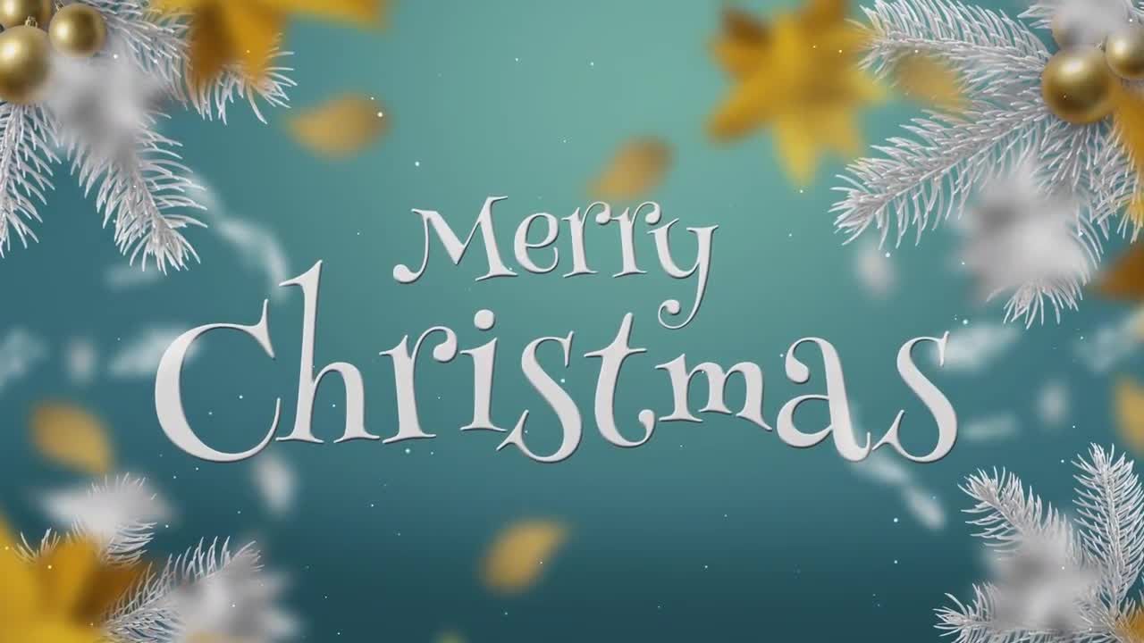 白色放大器;黄金圣诞幻灯片素材库精选AE模板