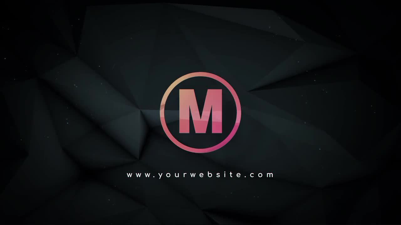 时尚外观的多边形切片徽标素材库精选AE模板