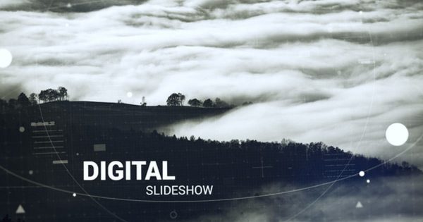 充满科技感的数码幻灯片特效素材库精选PR模板 Digital Slideshow