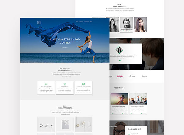 简约实用网站模版 Website Template 2018