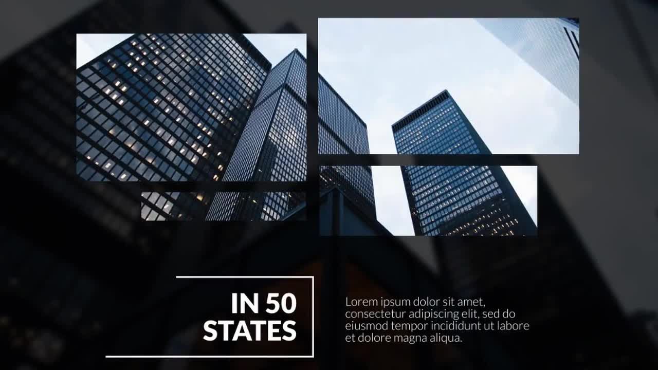 图片拼贴商业企业宣传片视频开场素材库精选AE模板