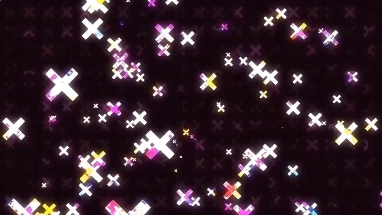 毛刺扭曲效果的X徽标素材库精选AE模板