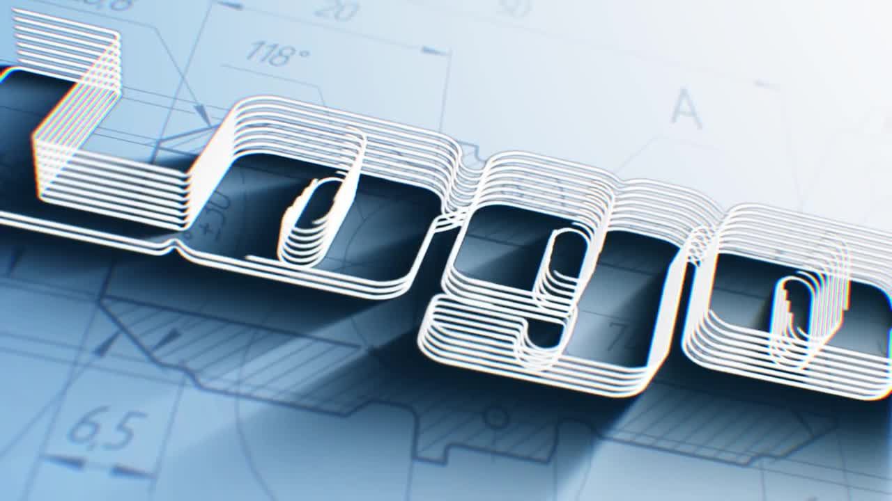 简洁施工标志显示素材库精选AE模板