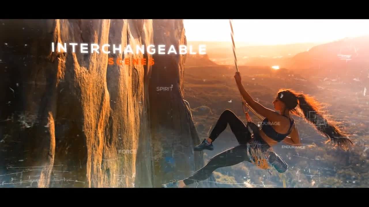 时尚华丽创意极限运动简介素材库精选AE模板