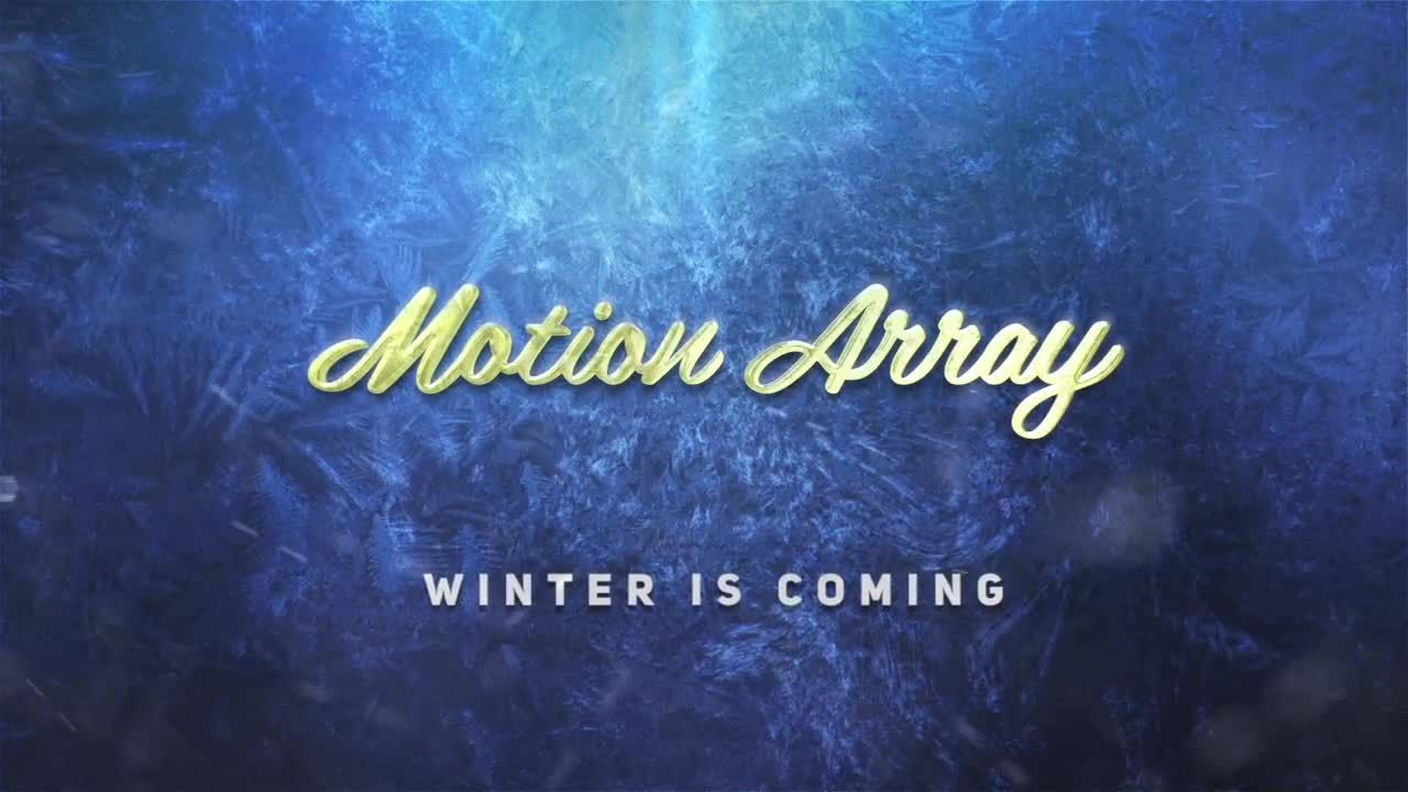 生动漂亮精美的风雪霜冻徽标展示素材库精选AE模板