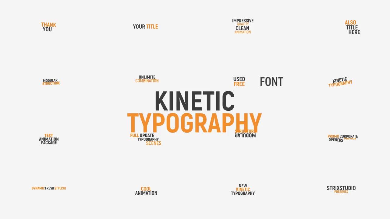 16个广告动力学排版标题素材库精选AE模板