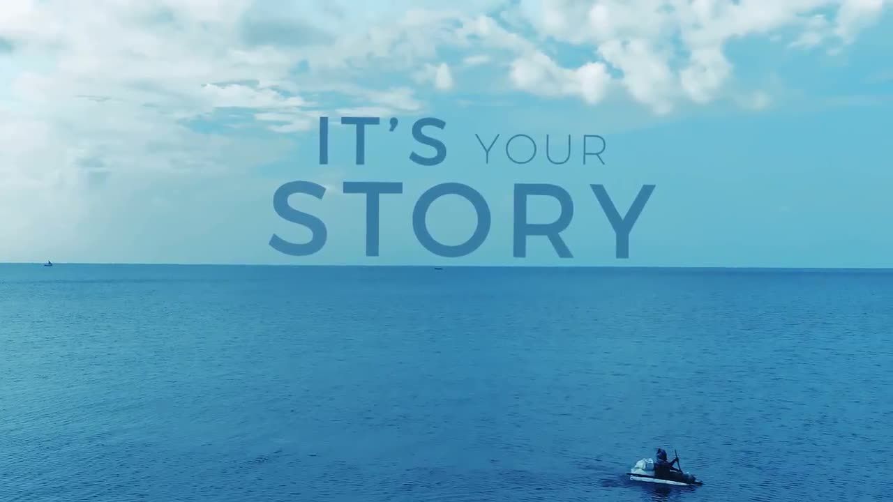 辽阔的海文景观动态文本介绍素材库精选AE模板