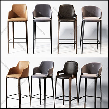 高脚凳高教酒吧椅素材之家精选3D模型