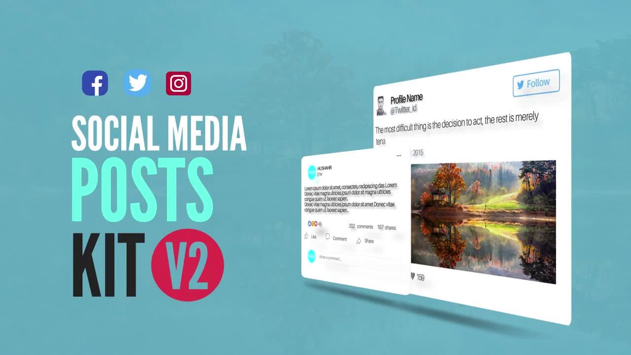 社交媒体动画素材库精选AE模板