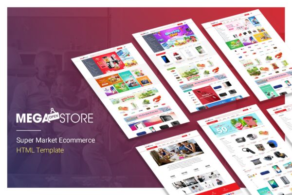 超级市场电子商务HTML网上商城模板素材库精选 MegaStore | Super Market Ecommerce HTML Template