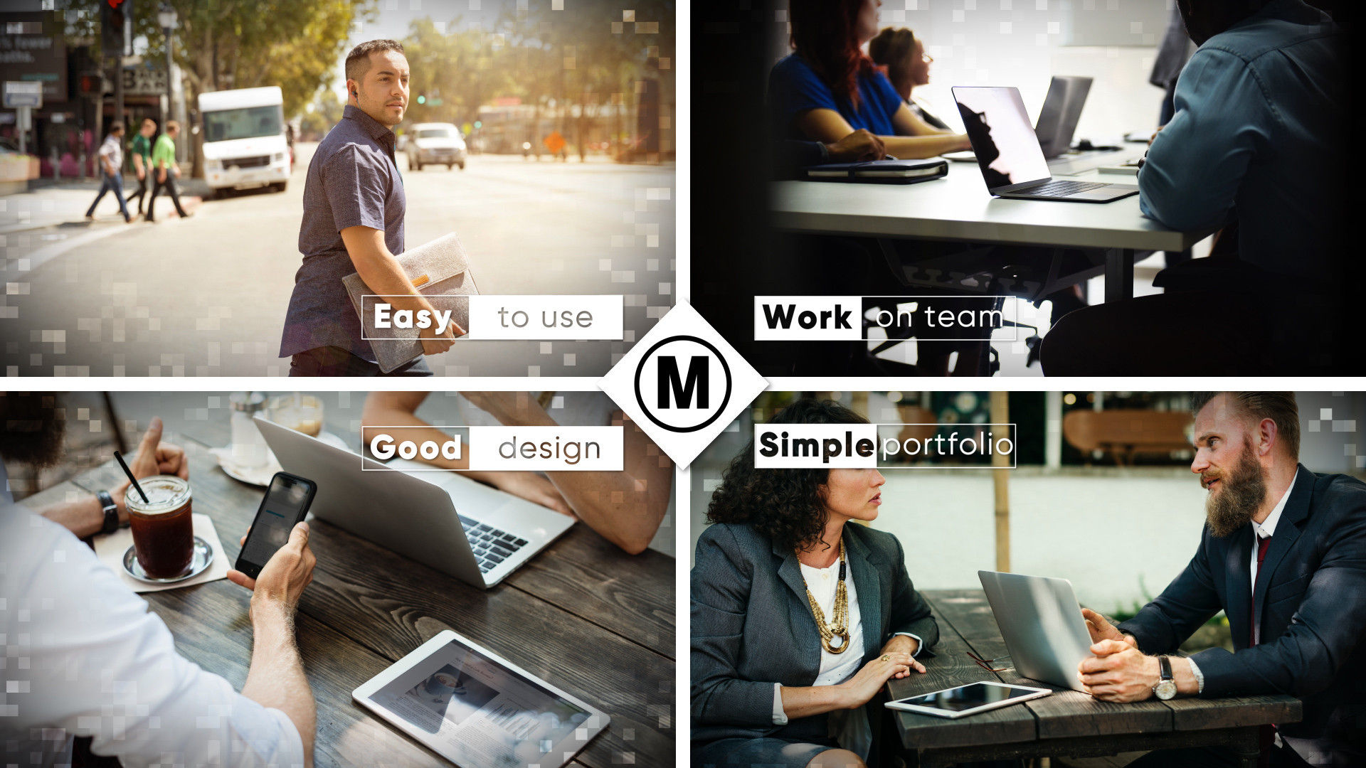 简单的投资组合文本动画素材库精选AE模板