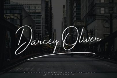Darcey Oliver素材之家精选英文字体