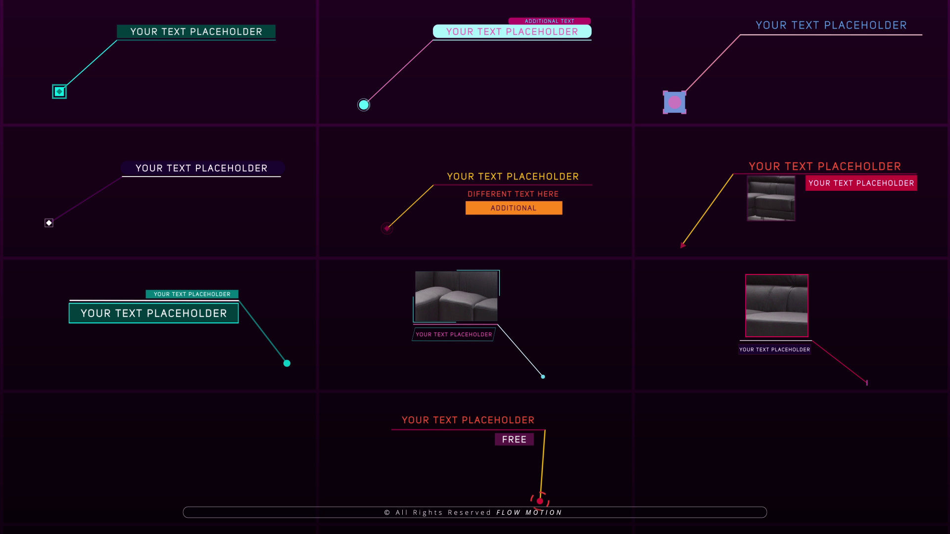 10个独特颜色控制器标题文字活动宣传素材库精选AE模板