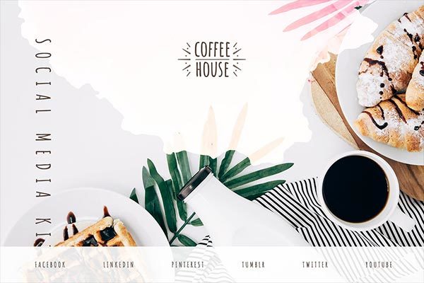 清新简约时尚优雅高端小资情调咖啡banner海报DM宣传单设计模板素材库精选