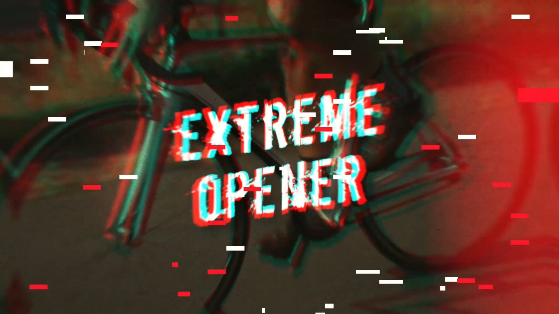 小故障幻灯片和垃圾标题pr开场模板