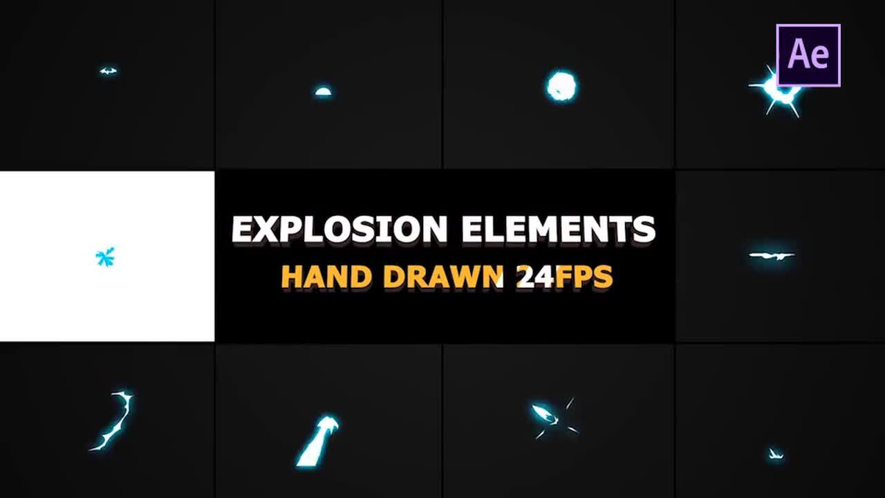 动作运动摇滚预告片素材库精选AE模板