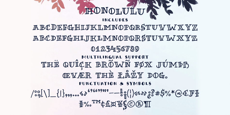 Honolulu Font插图1