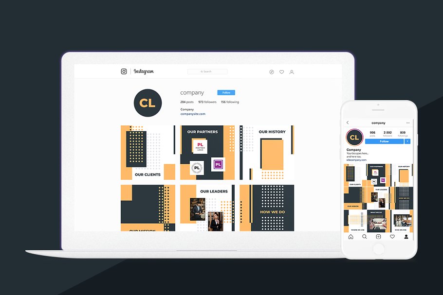 时尚Instagram社交故事简介拼图模板素材库精选插图(3)