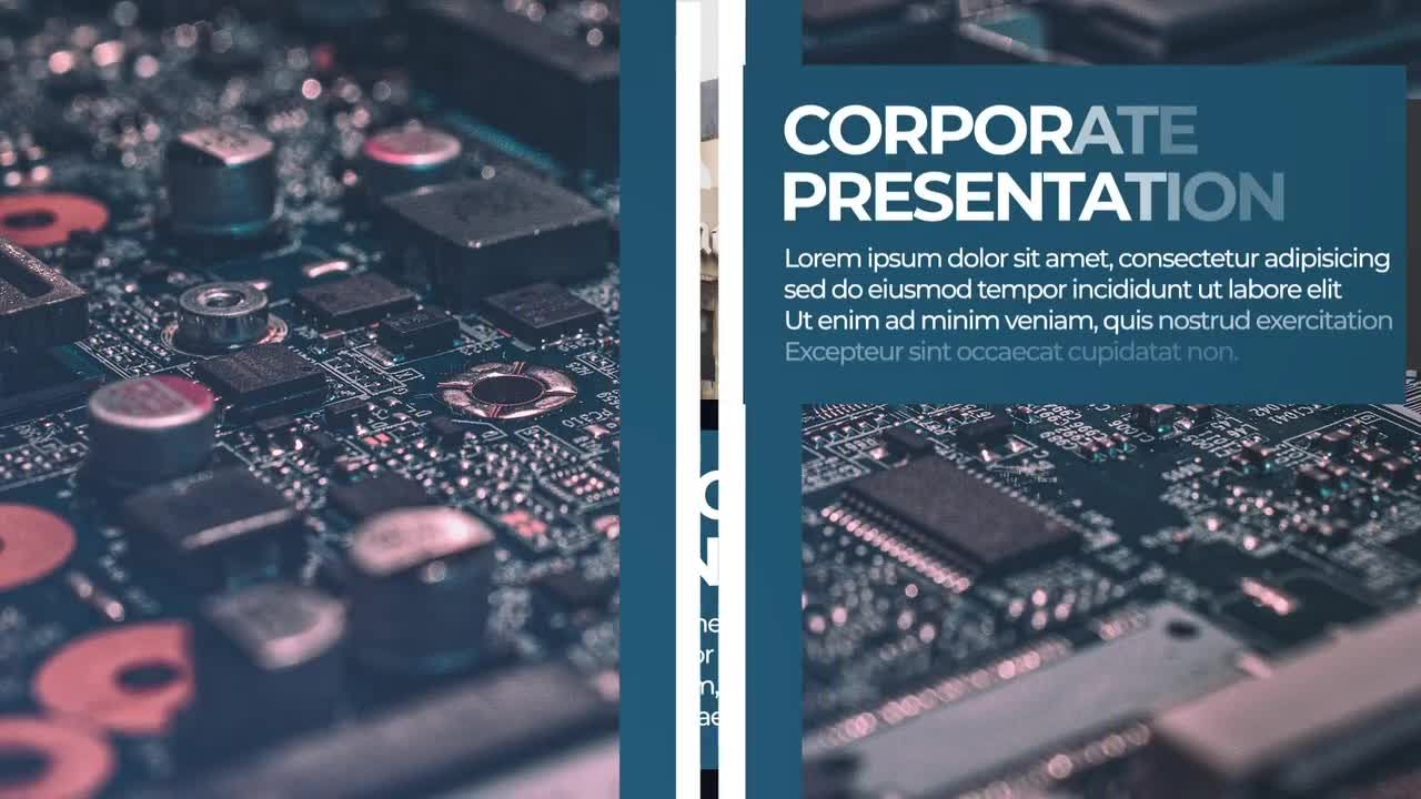 平滑过渡效果的企业介绍素材库精选AE模板