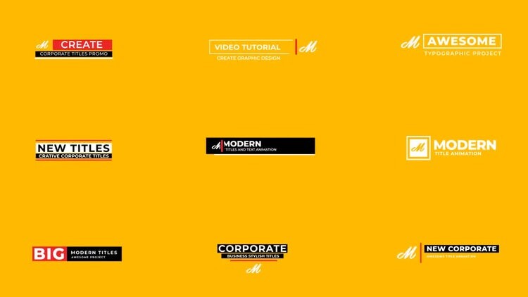 9个时尚设计的文本动画素材库精选AE模板