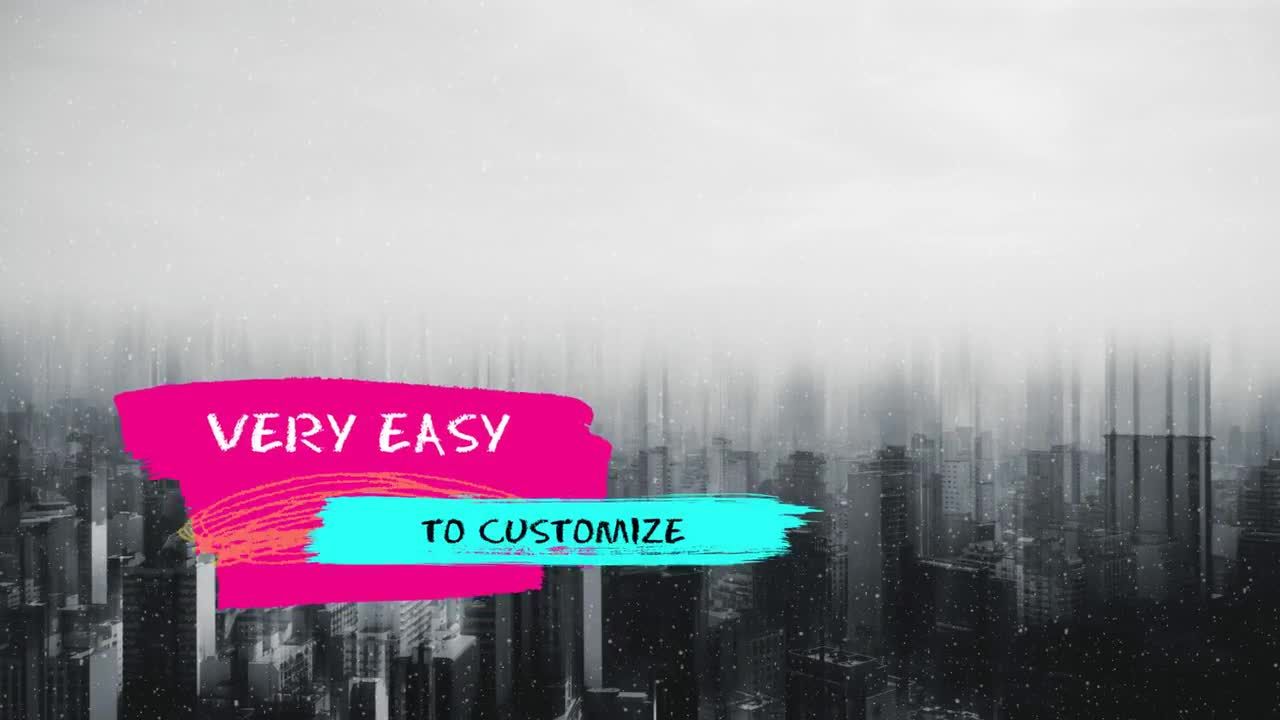 9个时髦的低三分之一的漫画标题展示素材库推荐PR模板