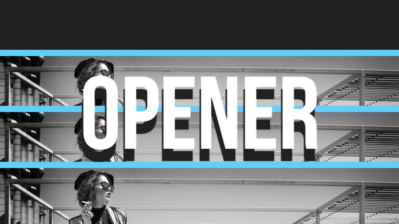 时尚开启器展示图像标题素材库精选pr模板