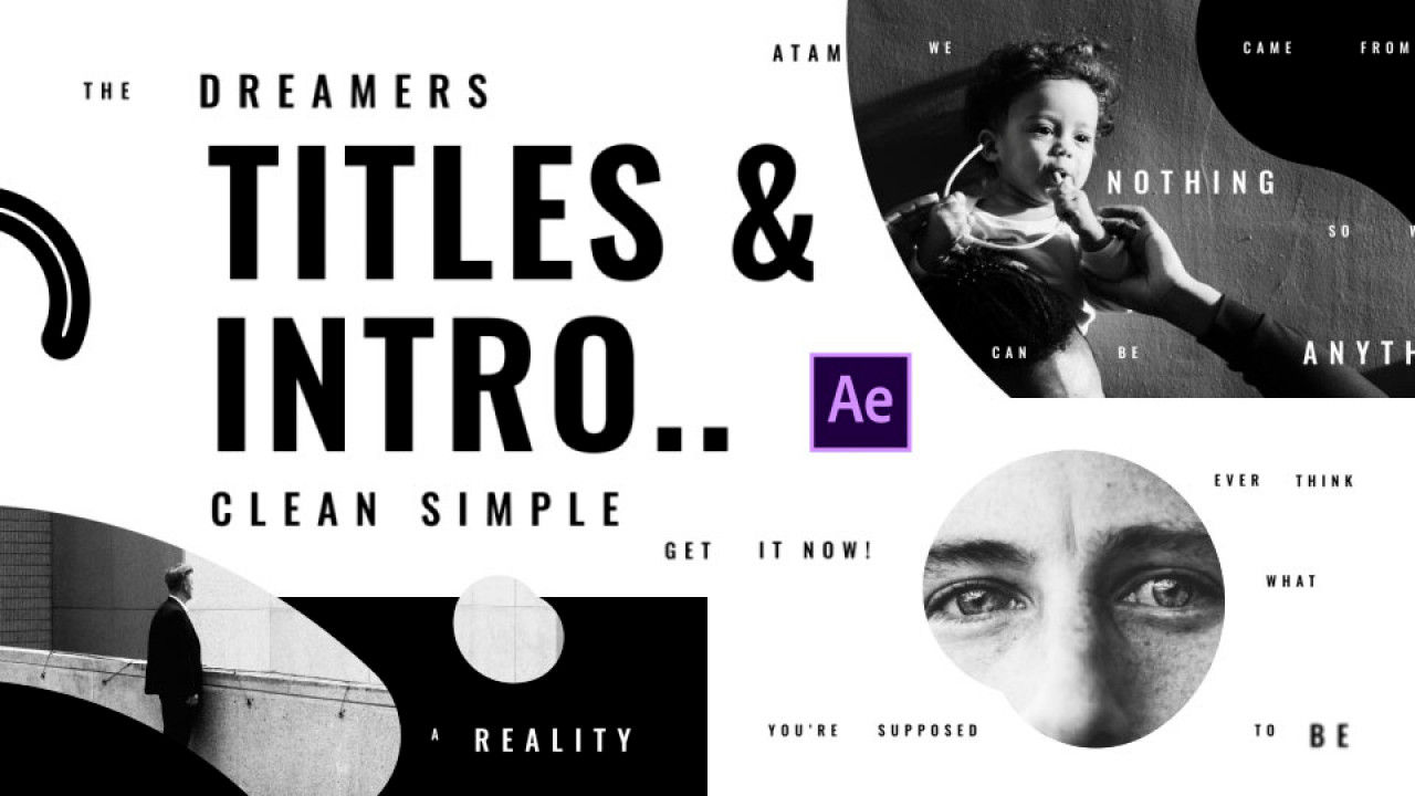 时尚简介优雅标题动画素材库精选AE模板Titles Intro Elegant