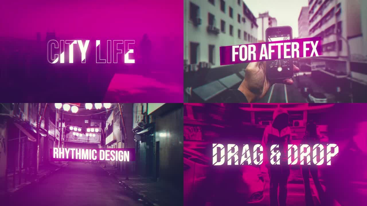 城市生活照片展示过渡转场素材库精选AE模板