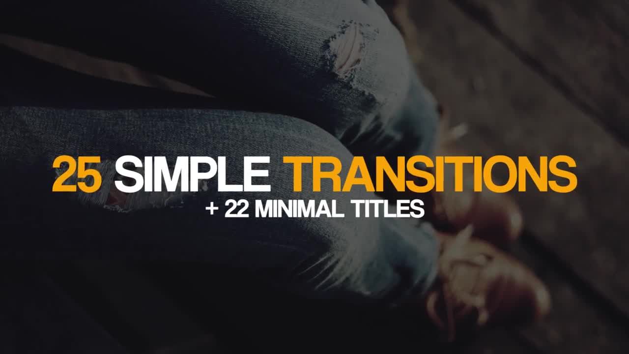 25个简单过渡标题素材库推荐PR模板