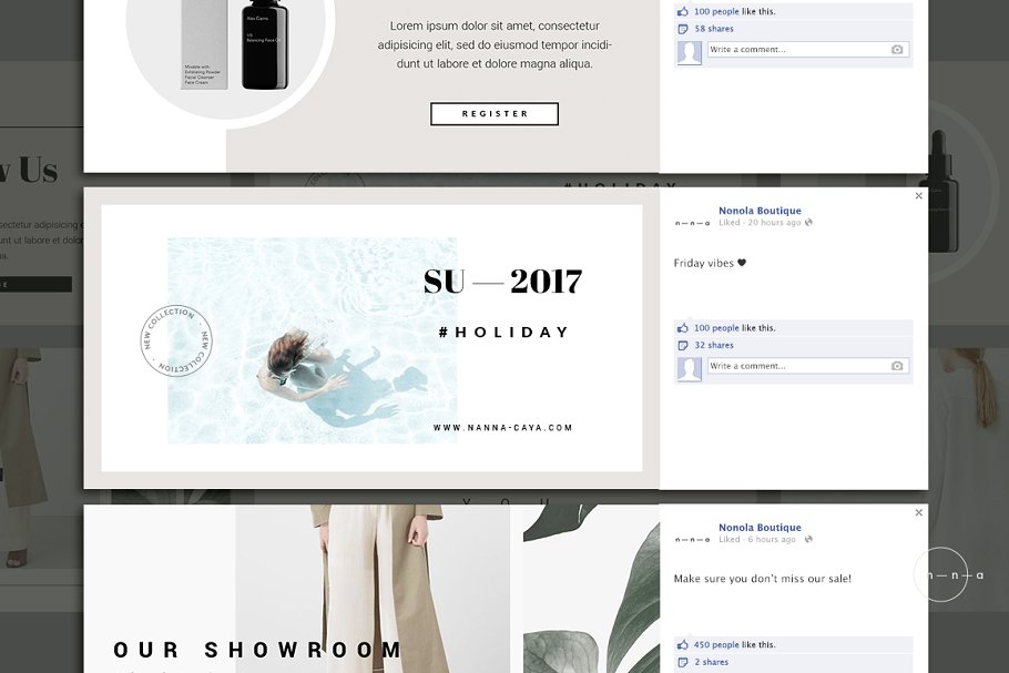 时尚服饰社交媒体贴图模板素材库精选 Fashion Social Media Pack • Nanna插图(7)