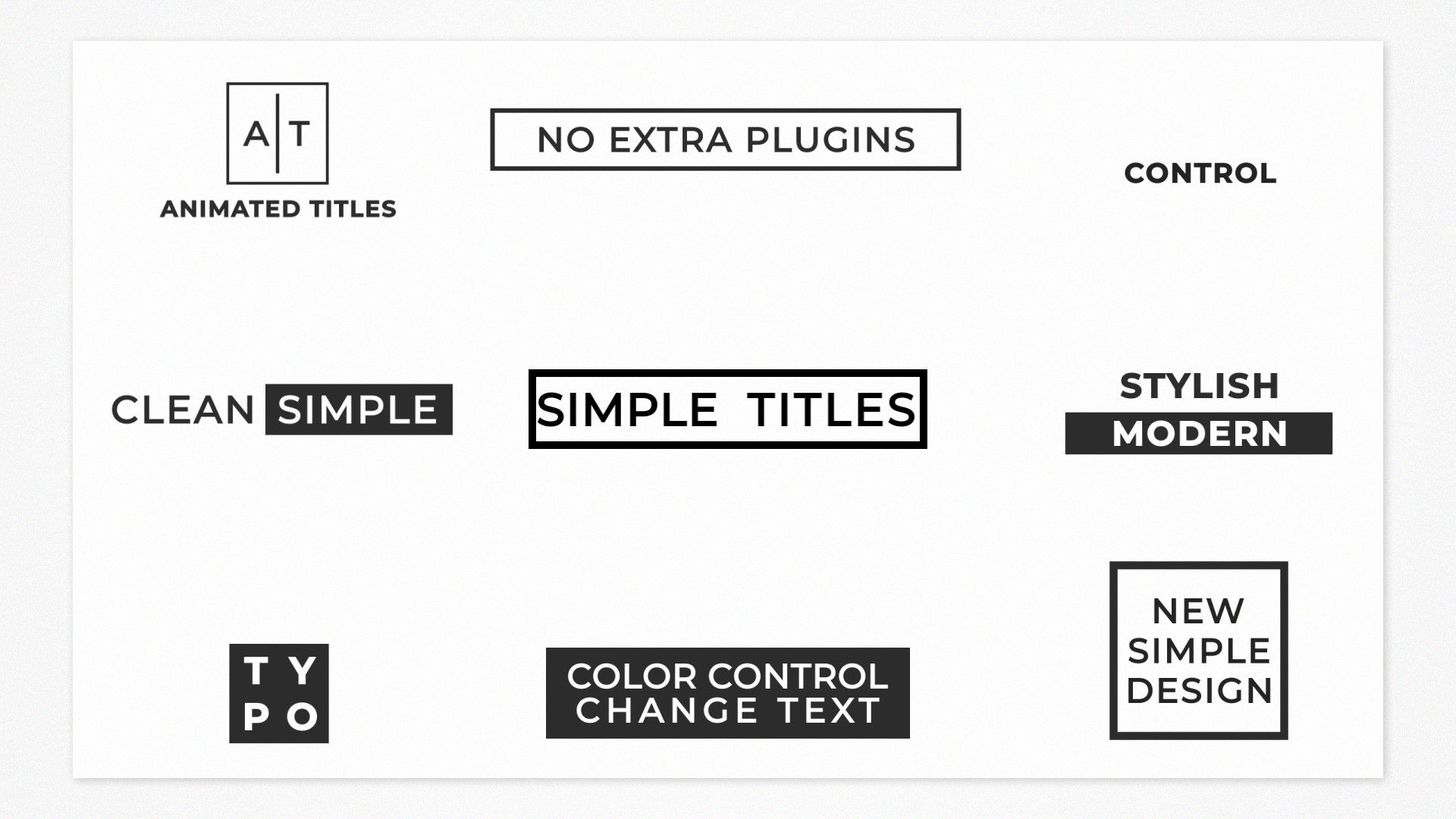 平滑动态全屏标题素材库精选AE模板